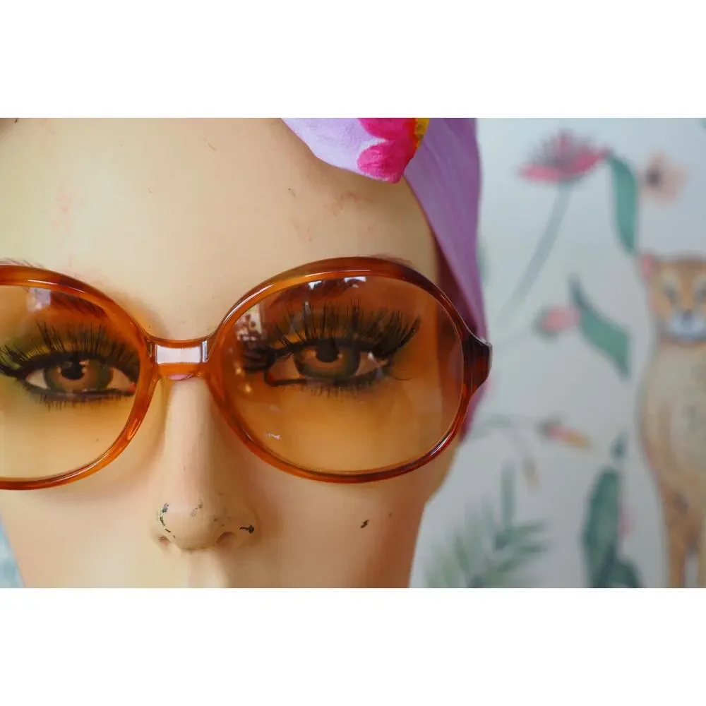 1970s Vintage Shuron Sunglasses USA Glam Retro Grandma Chic Beach Festival